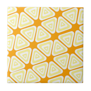 Azulejo De Cerâmica Padrão de triângulo amarelo