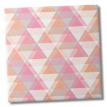 Azulejo De Cerâmica Padrão de Triângulo Rosa Moderno<br><div class="desc">Este impressão vibrante é perfeito para uso diário para adicionar cor, ou quando você está procurando algo um pouco diferente. Setas ou triângulos são tons de rosa e laranja. Você pode mudar a coloração de fundo para personalizar este azulejo para ter uma aparência muito diferente! Quer queiras usar este azulejo...</div>