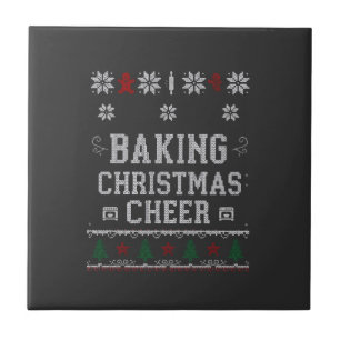 Azulejo De Cerâmica Padrão de Tricô de Forno de Biscoito de Gengibre d