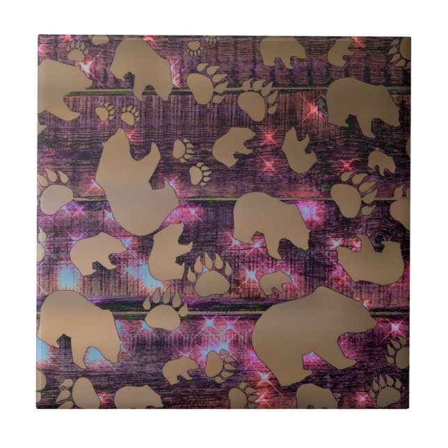 Azulejo De Cerâmica Padrão de Urso (Frente)