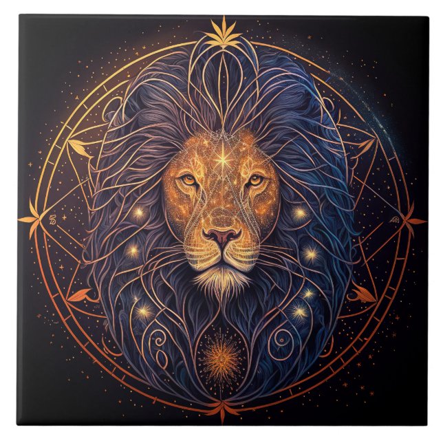 Azulejo De Cerâmica Padrão de vidro colado clássico em azul, verde, ve (Frente)