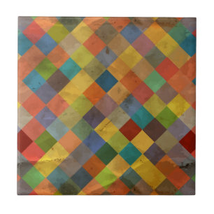 Azulejo De Cerâmica Padrão de vindima. Geométrica.