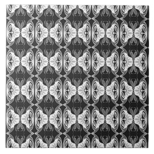 Azulejo De Cerâmica Padrão de wallpaper Art Deco - preto e branco