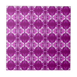 Azulejo De Cerâmica Padrão de wallpaper Art Deco - roxo profundo e bra
