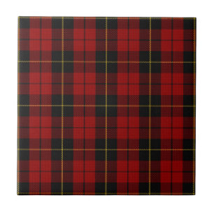 Azulejo De Cerâmica Padrão de Xadrez de Wallace Clan Hunting Tartan