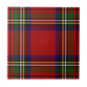 Azulejo De Cerâmica Padrão de Xadrez Real Stewart Tartan