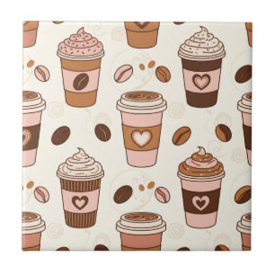 Azulejo De Cerâmica Padrão de Xícara de Café Aconchegante (12)