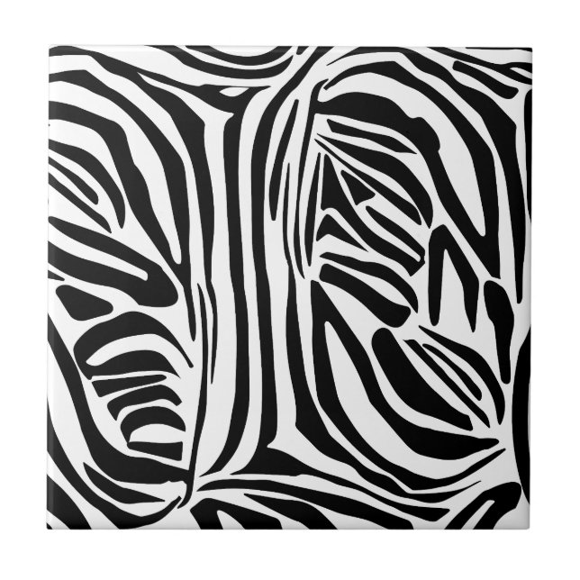 Azulejo De Cerâmica Padrão de zebra (Frente)