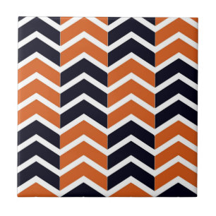 Azulejo De Cerâmica Padrão de Zig Zag Preto Castanho