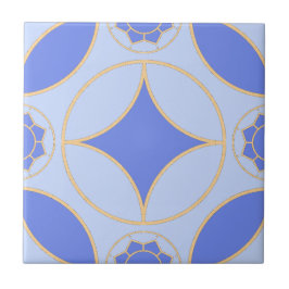 Azulejo De Cerâmica padrão Deco clássico da lavanda azul