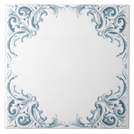 Azulejo De Cerâmica Padrão decorativo mediterrânico azul