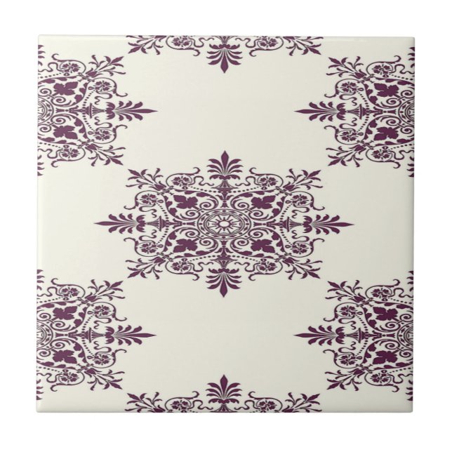 Azulejo De Cerâmica Padrão decorativo vitoriano (Frente)