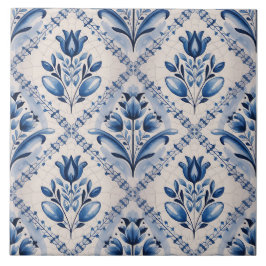 Azulejo De Cerâmica Padrão Delft Holandês Azul