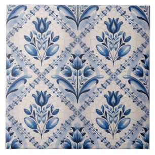 Azulejo De Cerâmica Padrão Delft Holandês Azul