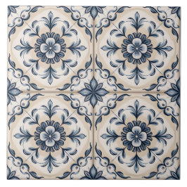 Azulejo De Cerâmica Padrão Delft Holandês Azul
