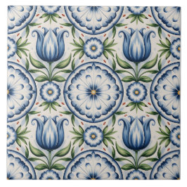 Azulejo De Cerâmica Padrão Delft Holandês Azul