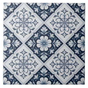 Azulejo De Cerâmica Padrão Delft Holandês Azul