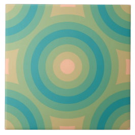 Azulejo De Cerâmica Padrão do Círculo Báltico de Pêssego do felpudo