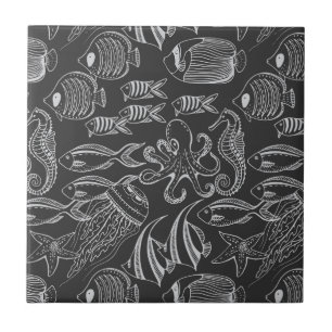 Azulejo De Cerâmica Padrão do Mar Negro