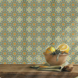 Azulejo De Cerâmica Padrão do Mosaico marroquino com brilho de campo<br><div class="desc">Um padrão de mosaico marroquino com cores brilhantes no campo para transportá-lo para um prado onde gramíneas e flores silvestres crescem lindamente.</div>