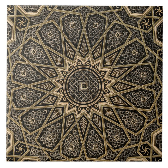 Azulejo De Cerâmica Padrão do Retro Árabe (Frente)