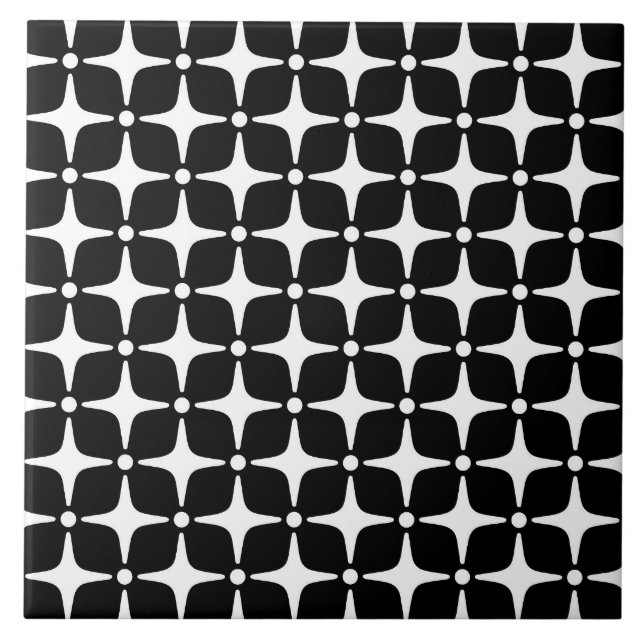 Azulejo De Cerâmica Padrão do Starburst (Frente)