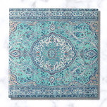 Azulejo De Cerâmica Padrão do tapete azul da Vintage<br><div class="desc">Padrão do tapete azul da Vintage</div>