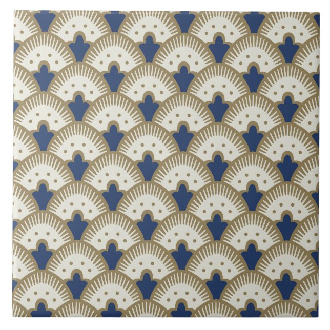 Azulejo De Cerâmica Padrão do ventilador (Frente)