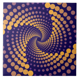 Azulejo De Cerâmica Padrão do Vortex Espiral