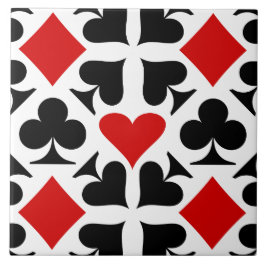 Azulejo De Cerâmica Padrão dos símbolos de reprodução de vermelho, pre