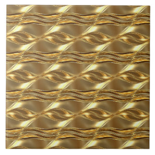 Azulejo De Cerâmica Padrão dourado cativante