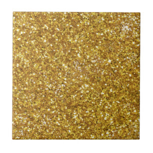 Azulejo De Cerâmica Padrão Dourado de brilho espumante