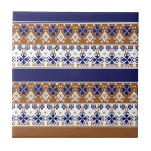 Azulejo De Cerâmica Padrão escandinavo liso e escandinavo azul