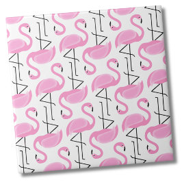 Azulejo De Cerâmica Padrão Flamingo Moderno Rosa Simples
