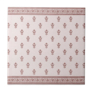Azulejo De Cerâmica Padrão Floral A Rosa De Cogumelo