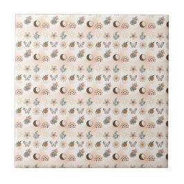 Azulejo De Cerâmica Padrão Floral Celestial Boho