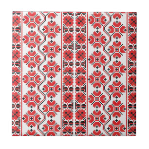 Azulejo De Cerâmica Padrão Floral Colorido - Folk - Escolher /adicion