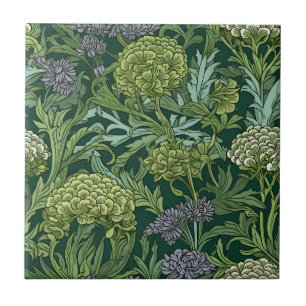 Azulejo De Cerâmica Padrão floral contínuo no estilo de William Morris