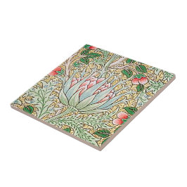 Azulejo De Cerâmica Padrão Floral de Alcachofra Vintage de William Mor