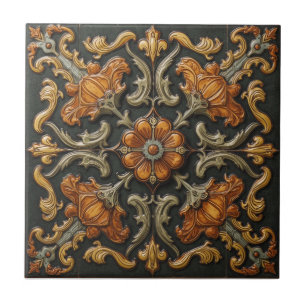 Azulejo De Cerâmica Padrão Floral de Madressilva Antiga William Morris