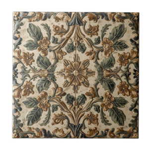 Azulejo De Cerâmica Padrão Floral de Madressilva Antiga William Morris