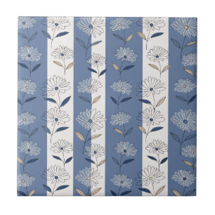 Azulejo De Cerâmica Padrão Floral de Margarida Minimalista (1)