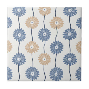 Azulejo De Cerâmica Padrão Floral de Margarida Minimalista (6)
