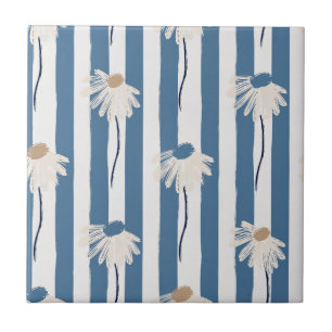 Azulejo De Cerâmica Padrão Floral de Margarida Minimalista (8)