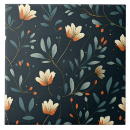 Azulejo De Cerâmica Padrão Floral Elegante