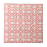 Azulejo De Cerâmica Padrão floral geométrico croal branco moderno<br><div class="desc">azulejo cerâmico de padrão floral geométrico branco de coral</div>