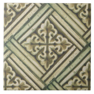 Azulejo De Cerâmica Padrão Floral Maure Espanhol Repro Relevo Falso