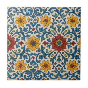 Azulejo De Cerâmica Padrão Floral mediterrânico espanhol português