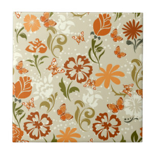 Azulejo De Cerâmica Padrão Floral Moderno bonito