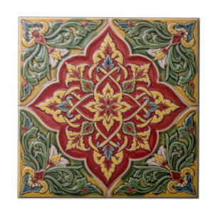 Azulejo De Cerâmica Padrão Floral Persa de Henry Dearle Desenho Floral